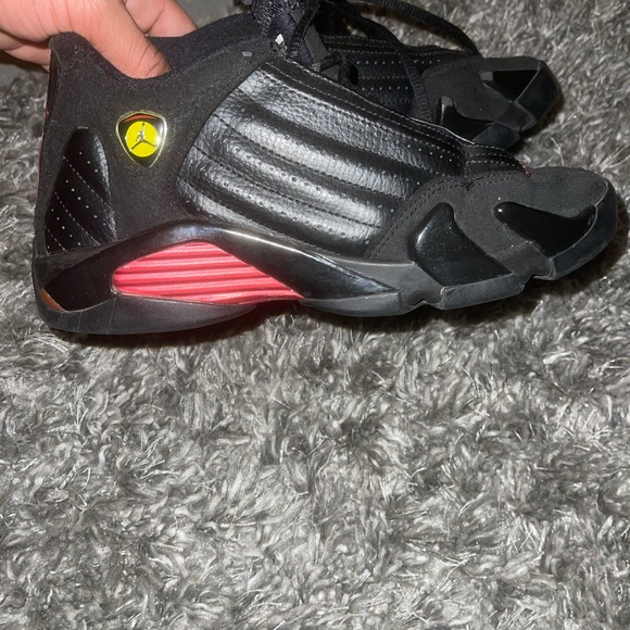 Air Jordan 14 “Last Shot” Black and Red Sneakers - Picture 1 of 3